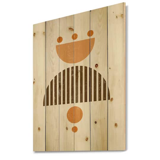 Designart - Abstract Minimal Sun and Moon In Earth Tones II
